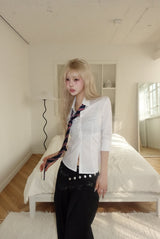 Essential Shirt (3/4 Sleeve) with Tie