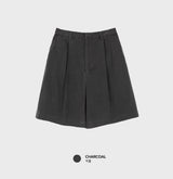 ルックスタブーピグメントピンタックバックバンディングコットンショーツ