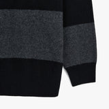 Stranger Classic Fit Striped Polo Knit (Charcoal)