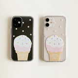 soft ice cream clear jellhard phone case