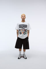 Weekend warrior people artwork T-shirt (White)