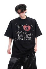 ハンドソーンパールハートTシャツ