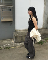 Nylon zipper pants