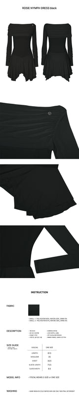 ROSIE NYMPH DRESS black