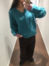 [MD Pick]Wool-Touch Brush V-Neck Knit (4 Colors)