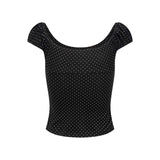 Mabel Dot Shirring Top