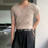 LMN Uネックマッスルフィット半袖Tシャツ (8 colors)