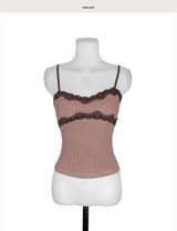 coeur rosy tone lace sleeveless top