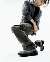 ストラップトースニーカー / Stone Brown