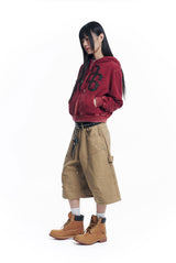 Double Knee Chino 8-Bermuda Pants - Beige