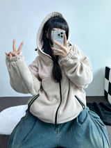 OVERFIT FLEECE ZIP-UP💛🤎🖤 - 3 COLORS