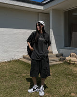 カッティングビンテージピグメント半袖Tシャツ