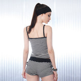 Freak Stripe Sleeveless Top [White]