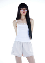 Classic Glossy Satin Mini Short_LIGHT GRAY