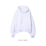 ネストボタンフーディージップアップ (3 Colors)