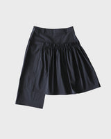 アンバランスミディスカート (BLACK)