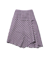 Checked Asymmetric Skirt - Pink