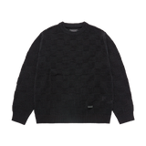 25SS アースワッペンオーバーサイズニット ブラック
