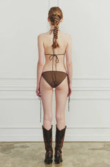 TINA STRING BIKINI SET brown