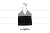 COLOR BLOCK HALTER TOP