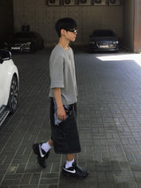  Avin Crop Waffle Short Sleeve T-Shirt 4C