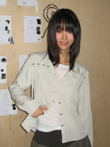 SNAP HOODIE SHIRT (SAND GREY)