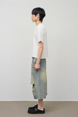 Kof Destroyed Bermuda Denim