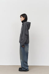 Wet Knitted Zip Hoodie