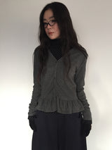Teal Peach Frill Cardigan (5 Colors)