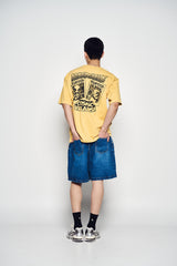 25SS WIDE BASIC DENIM SHORT PANTS BLUE