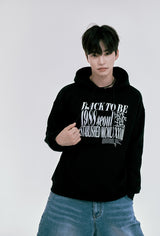 VINTAGE LETTERING CRAPHIC HOODIE B24FT03