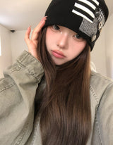 Mix Patch Button Beanie