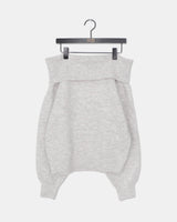 Jeune Off-Shoulder Loose-Fit Long Sleeve Knit