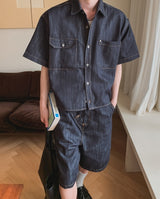 Bion Stitch Half Denim Shirt