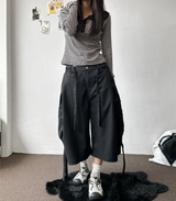 Riley Rope Curve Cargo Balloon Bermuda Shorts 2color