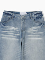 Mer Washed Denim Bermuda Pants