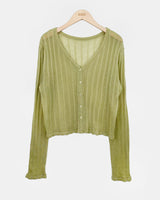 Noor Wave Ribbed Cardigan