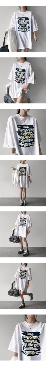 タリーボクシーフィットプリントショートスリーブTシャツ