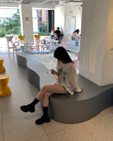 ドローイングワッフルニット (4C)