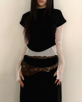 ディオン シアー ウォーマー タートルネック レイヤードTシャツ