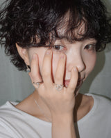 [925SILVER] FLOW LINE HEART DAILY RING