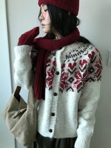 Roselle Heart Snowflake Cardigan (2color)
