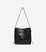 Woven Texture Large Bucket Shoulder Bag