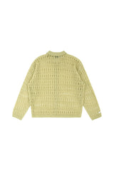 Pastel see-through knit cardigan