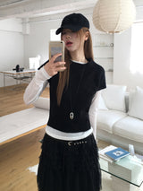 Personal crop knit