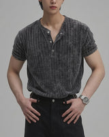 (M's)リベッドベロアヘンリーネックT 26SS-011