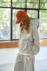 GOODLUCK HEART HOODIE / MELANGE