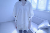 Bohem tassel button knit cape
