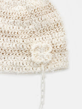 Fluffy Clover Beanie-Cream