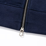 GRADATION SYMBOL PATCH HOODIE ZIP UP
 - BLUE GREY